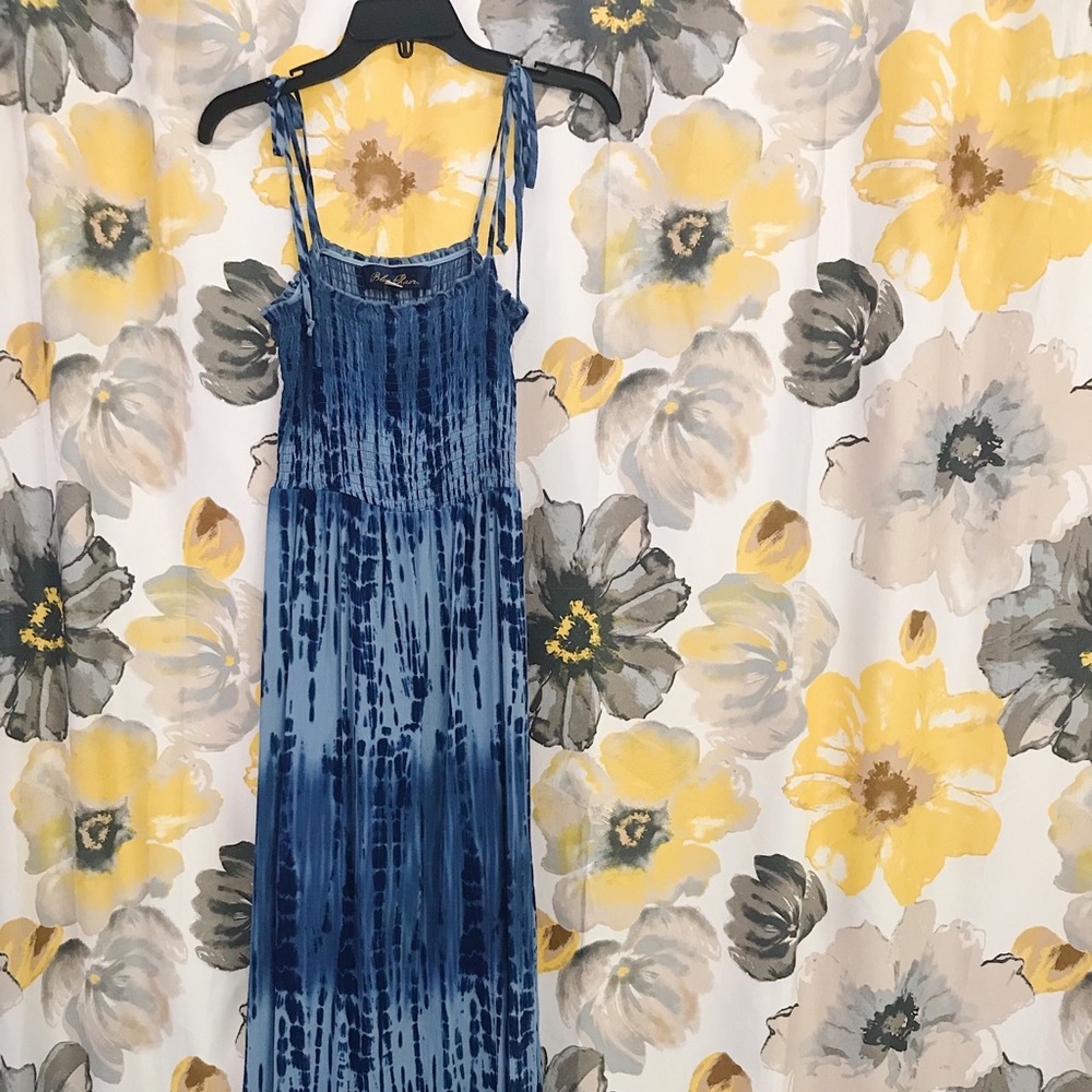 Blue Rain Maxi Dress / Size M